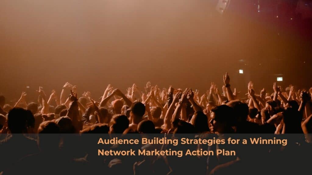 Crowded audience in theater. Audience Building Strategies for a Winning Network Marketing Action Plan