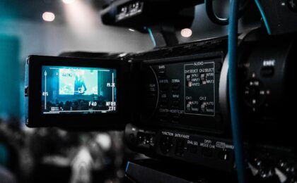 video camera in studio